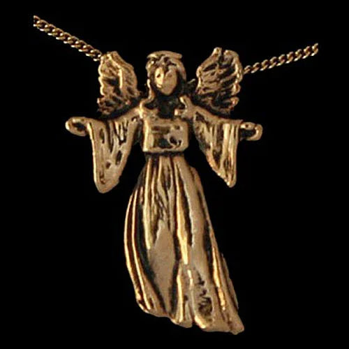 Engel der Freiheit Schmuck Anhänger vergoldet - Engel - 28mm