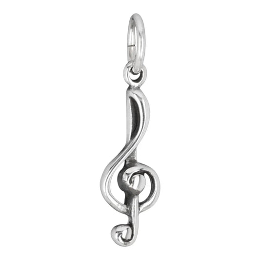 Notenschlüssel klein Anhänger 925er Silber - sonstige Symbole - 19x8mm