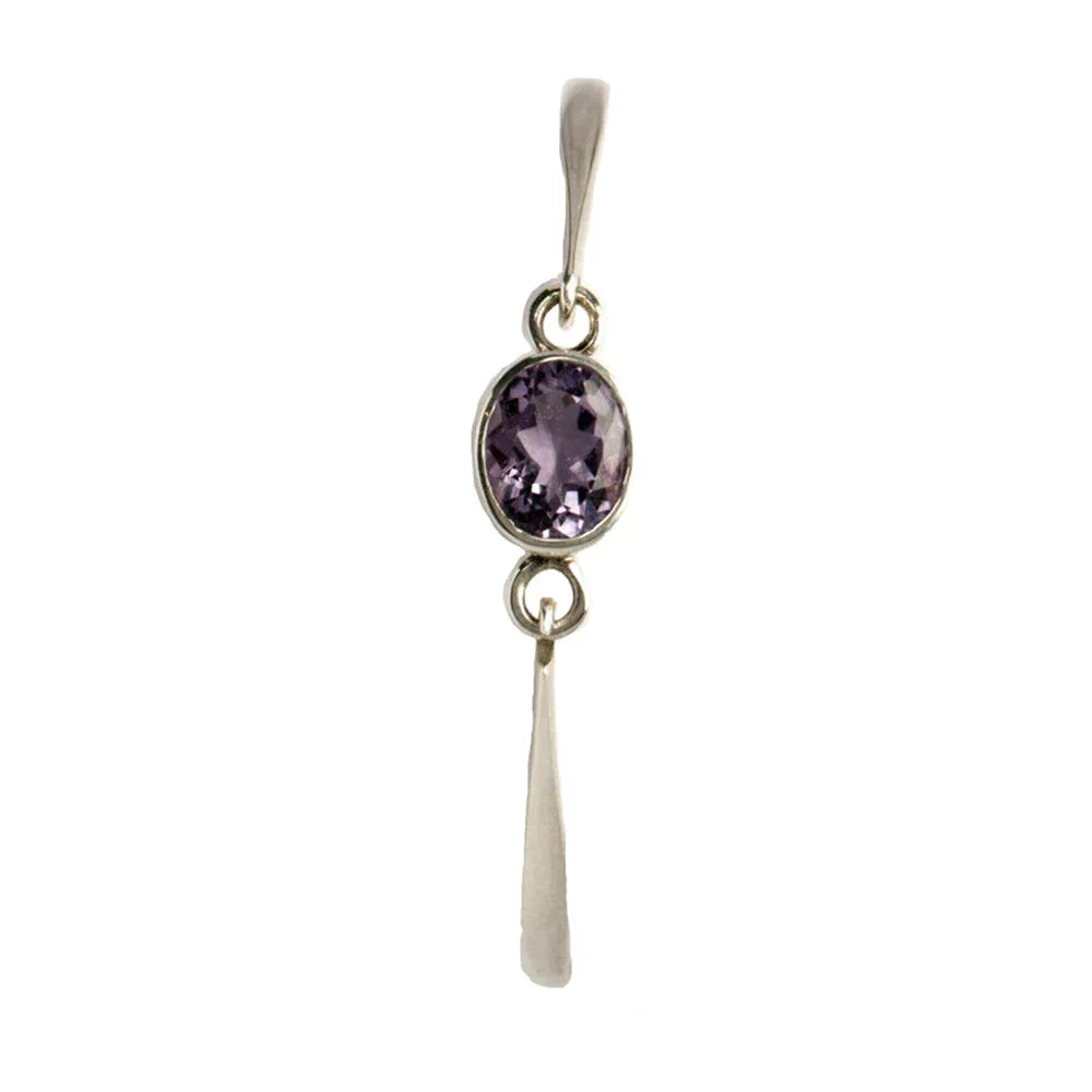 Simplistic, Armreifen mit Stein Amethyst 925-Silber