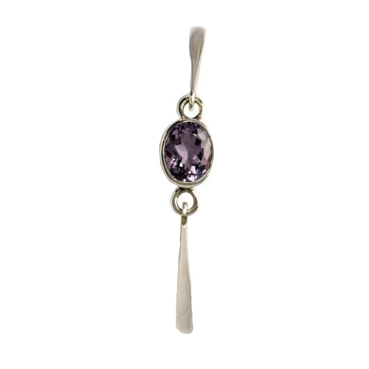 Simplistic, Armreifen mit Stein Amethyst 925-Silber