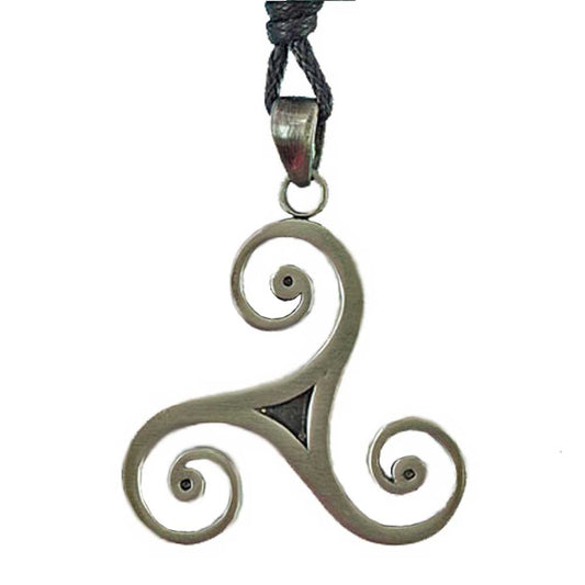 Triskele Anhänger Schmuck Zinn 35x32mm mit Schnur