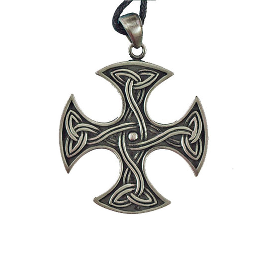 Keltischer Anhänger Keltischer Knoten Schmuck Zinn 37x47mm mit Schnur