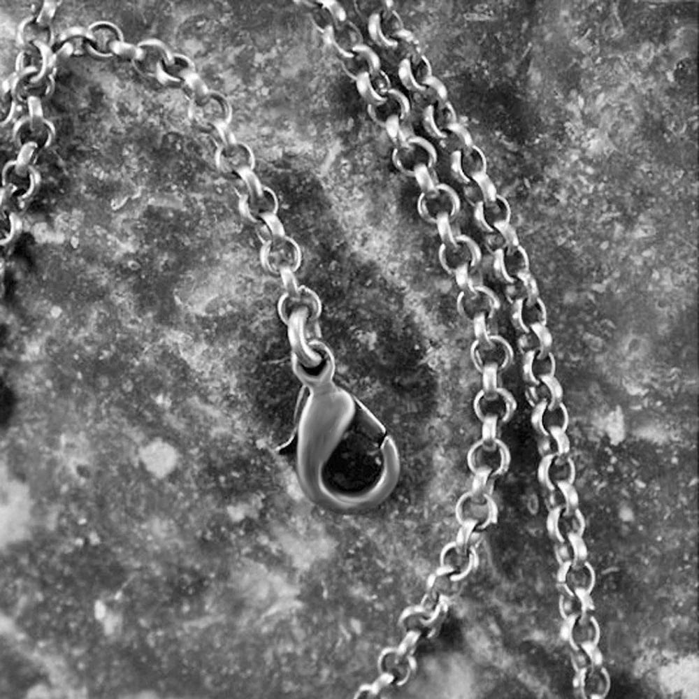 Erbskette 925er Silber Wikingerkette dunkles Silber 2,5 mm