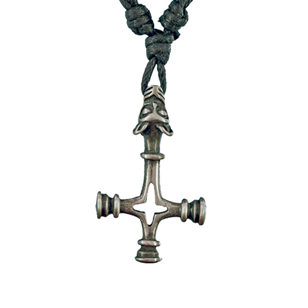 Isländisches Wolkskreuz Anhänger Schmuck Zinn 40x25mm mit Schnur