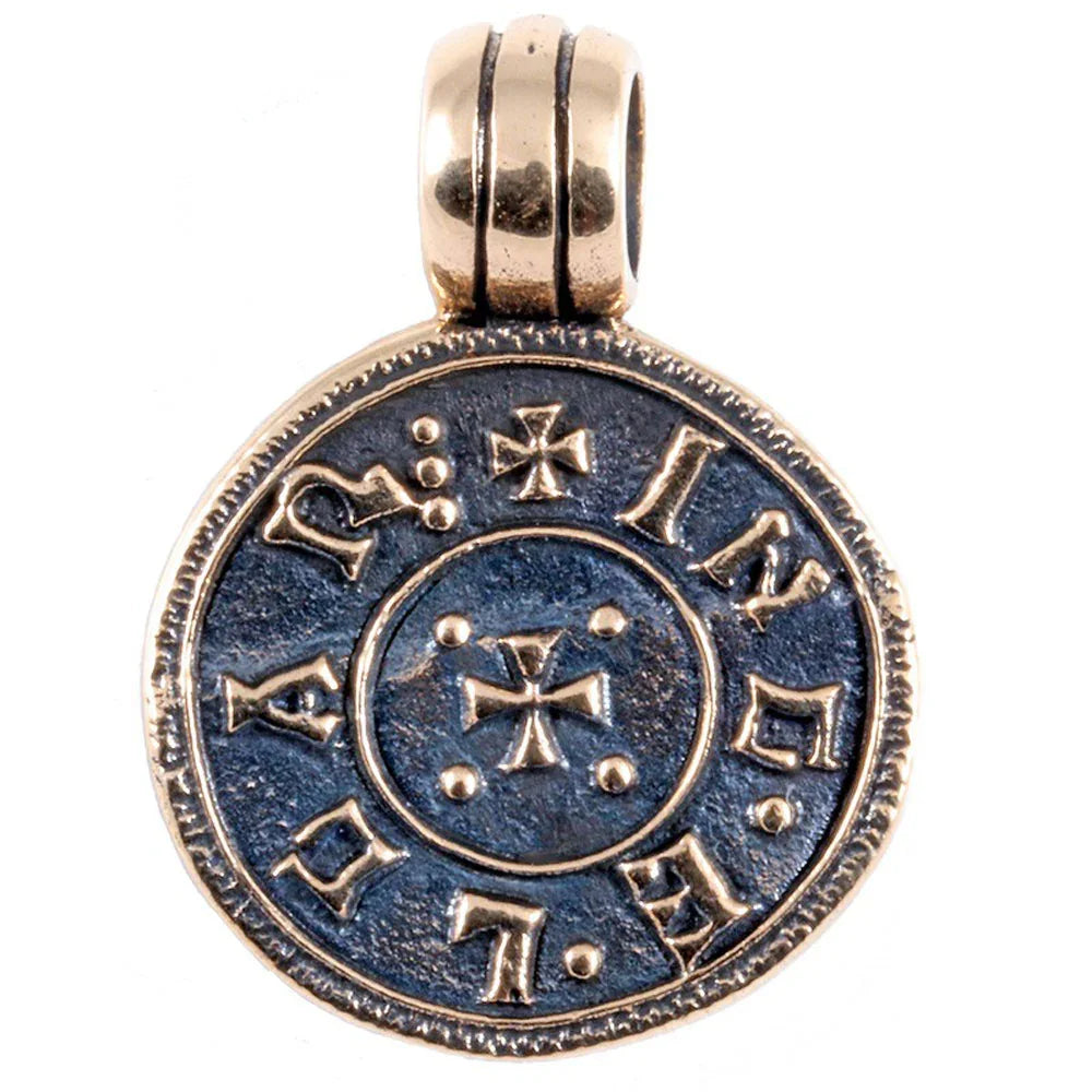 Wikingermünze Erik Blutaxt Bronze Anhänger Schmuck Wikinger Vikings 20 mm