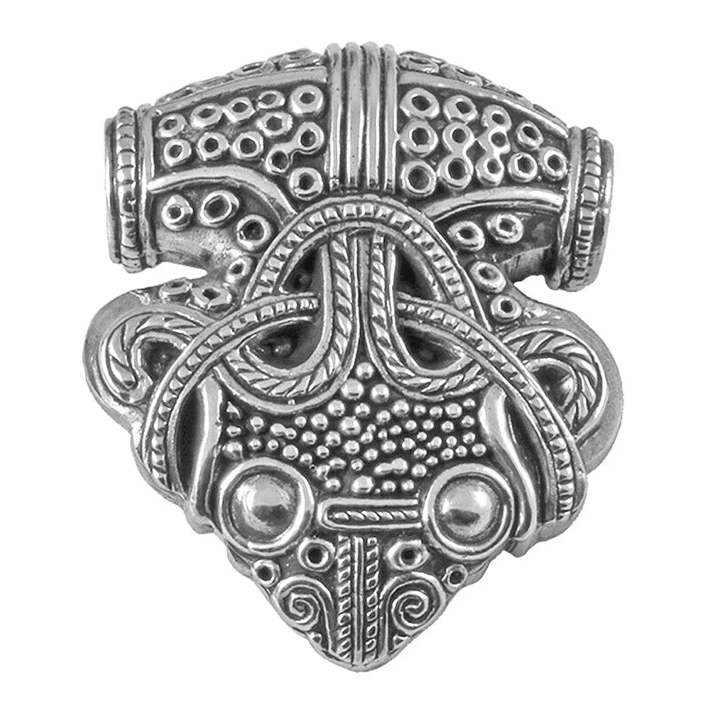 Rabenkopf Amulett Rabe Schmuck Anhänger 925er Silber - Wikinger 2,7 x 3,3 cm