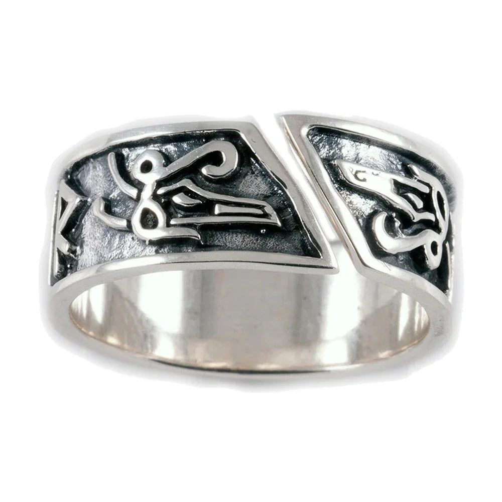Runenring groß 925er Silber Sterlingsilber verstellbar Größe “groß” ca. 60-70