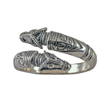 Drachenring, verstellbar klein 925er Silber Größe 52-60