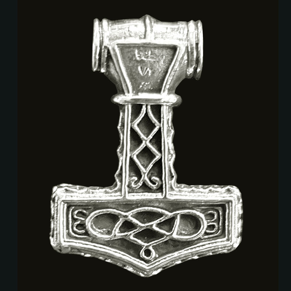 Thors Hammer Schmuck Anhänger 925er Silber - Thorhammer - 34x26mm