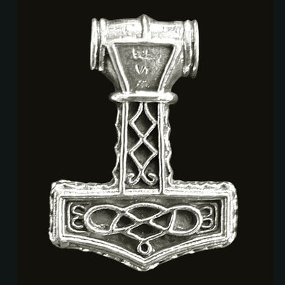 Thors Hammer Schmuck Anhänger 925er Silber - Thorhammer - 34x26mm