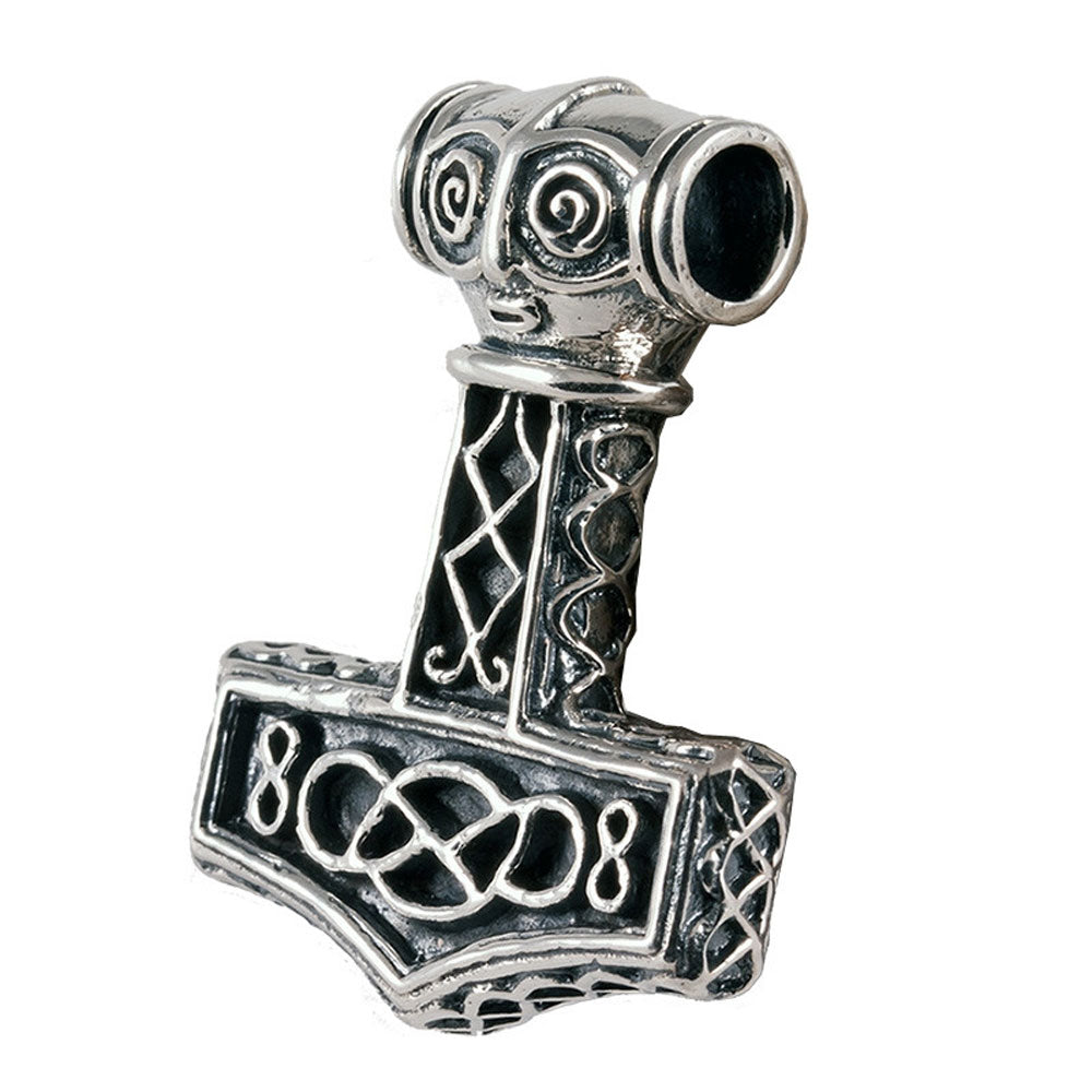 Thors Hammer Schmuck Anhänger 925er Silber - Thorhammer - 34x26mm