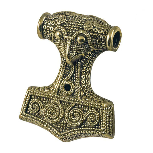 Schonenhammer Bronze Anhänger Schmuck - Thorhammer - 43x 51mm