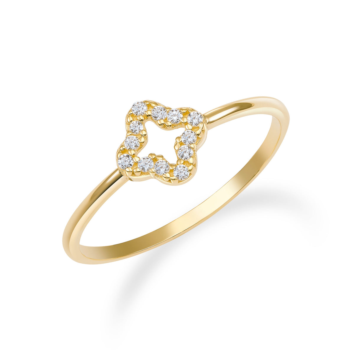 Goldring  Damenring mit Zirkonia Steinen echt 333 - 8 Karat Gelbgold
