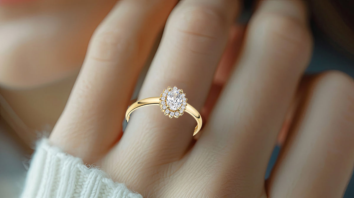 Goldring  Damenring mit Zirkonia Steinen echt 333 - 8 Karat Gelbgold