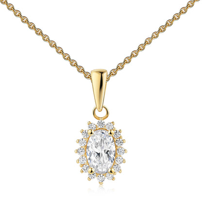 Anhänger Herz Zirkonia  333 Gold  mit vergoldeter Ankerkette 1,1 mm