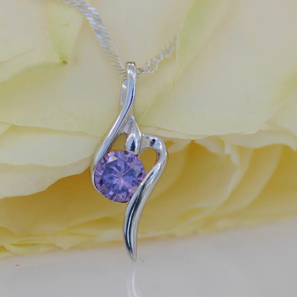 Edler Anhänger Zirkonia Crystal mit Singapurkette 925 Silber mit Singa