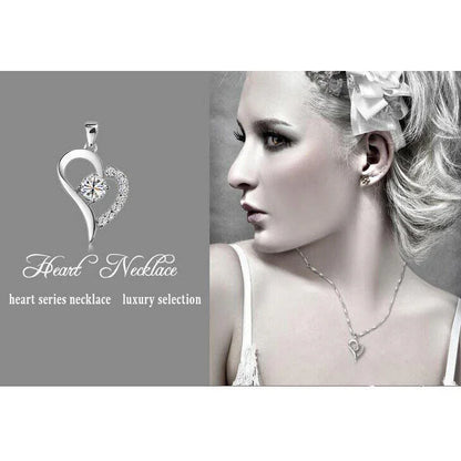 Herz Anhänger violetter Zirkonia Crystal mit Singapurkette 925 Silber