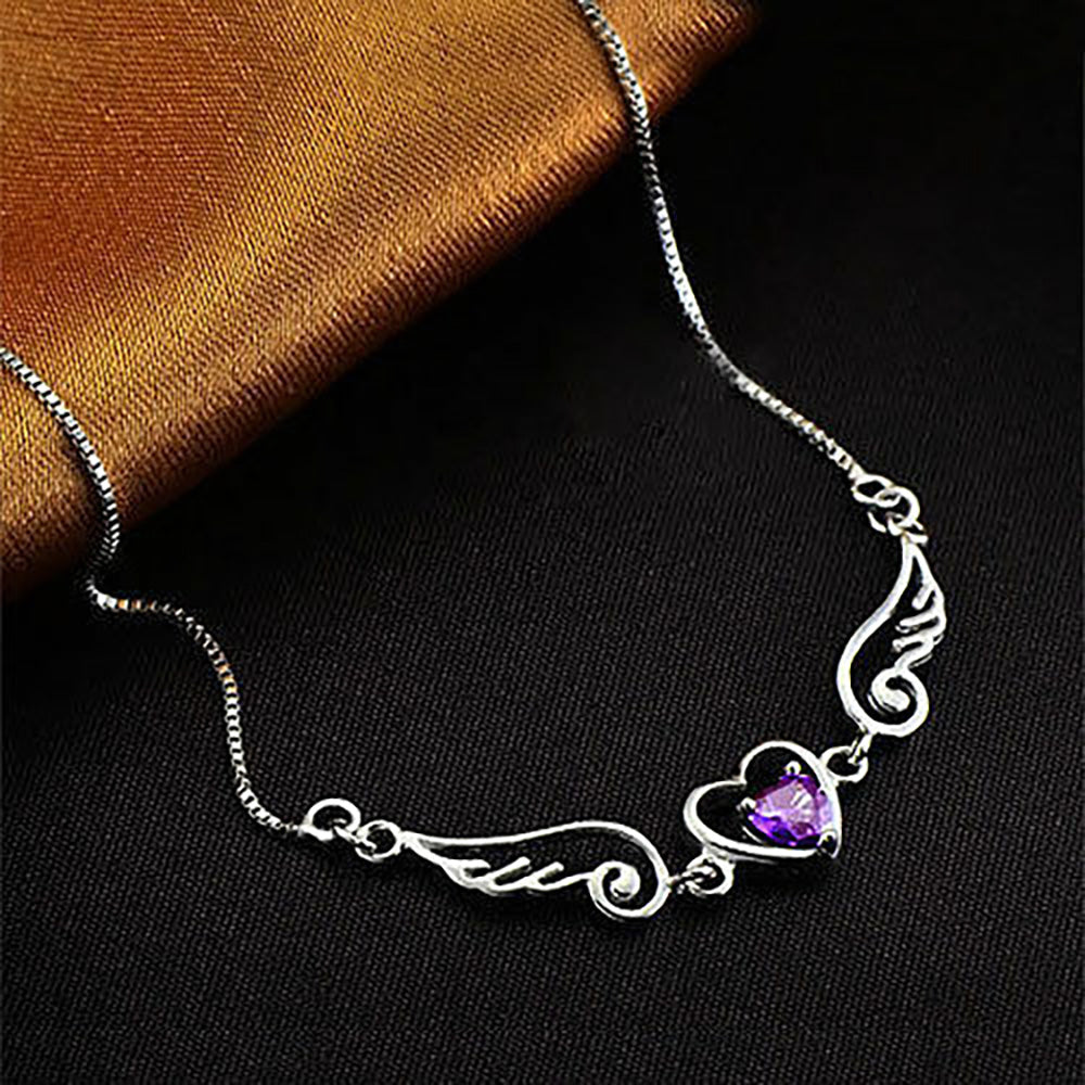 Wunderschöne Halskette mit Zirkonia Crystal mit Kette 925 Silber