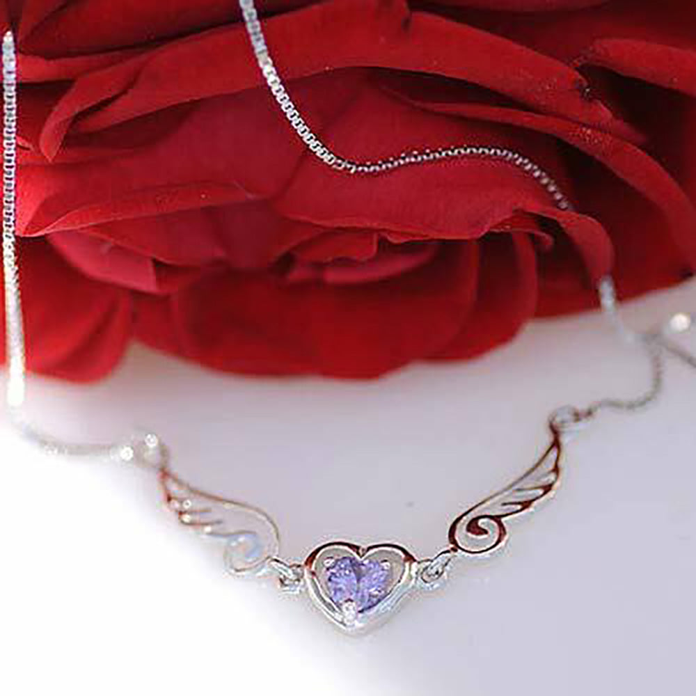 Wunderschöne Halskette mit Zirkonia Crystal mit Kette 925 Silber