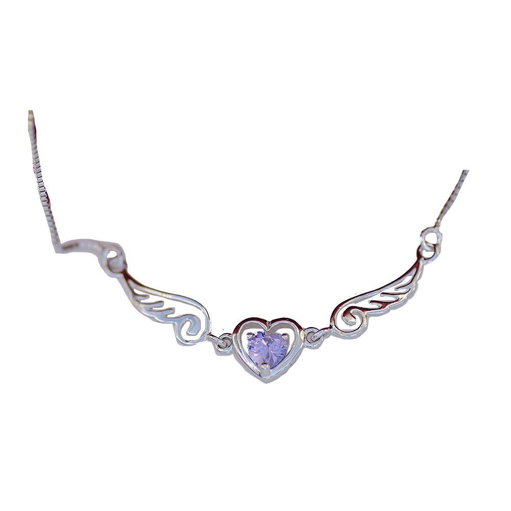 Wunderschöne Halskette mit Zirkonia Crystal mit Kette 925 Silber