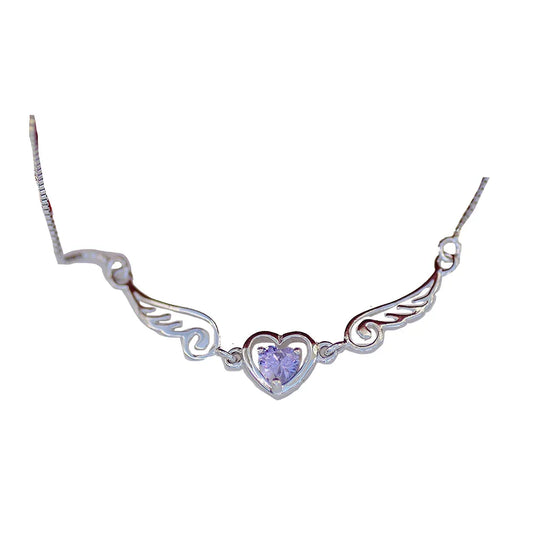 Wunderschöne Halskette mit Zirkonia Crystal mit Kette 925 Silber