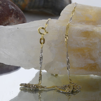 Goldkette Singapurkette Halskette Breite 1,7 mm echt 585-14 Karat Gold