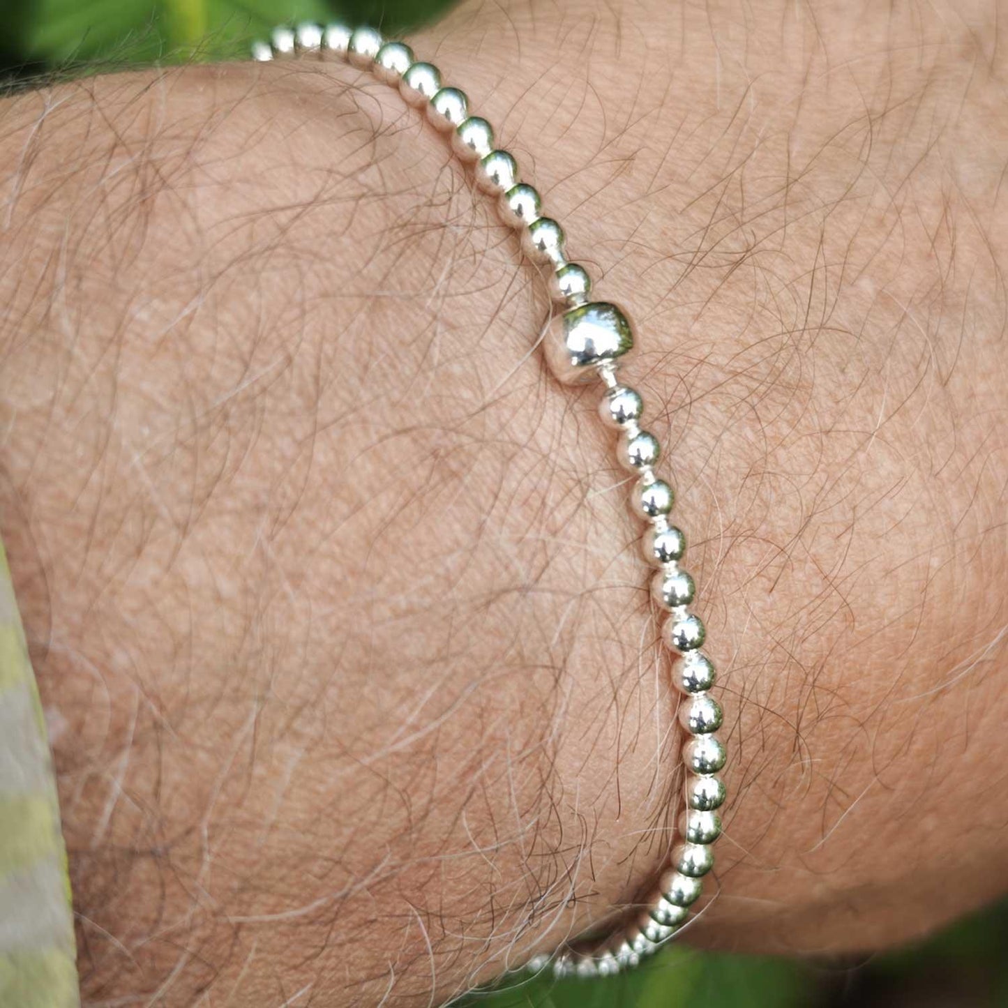 Armband 925er Silber 19cm Kugelkette Armkette