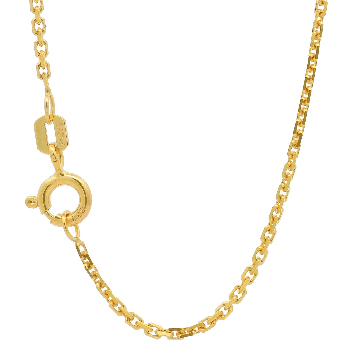 Goldkette Ankerkette diamantiert Halskette 1,6 mm 333-8 Karat Gold