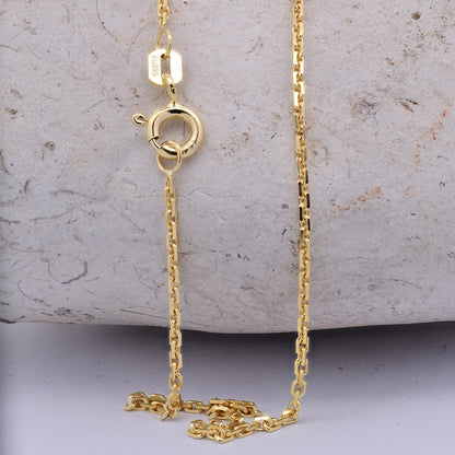 Goldkette Ankerkette diamantiert Halskette 1,6 mm 333-8 Karat Gold