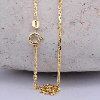 Goldkette Ankerkette diamantiert Halskette 1,8 mm 333-8 Karat Gold