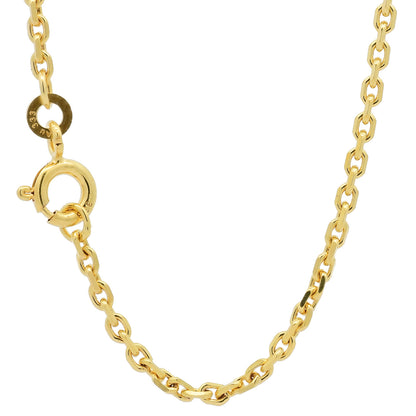 Goldkette Ankerkette diamantiert Halskette 2,2 mm 333-8 Karat Gold