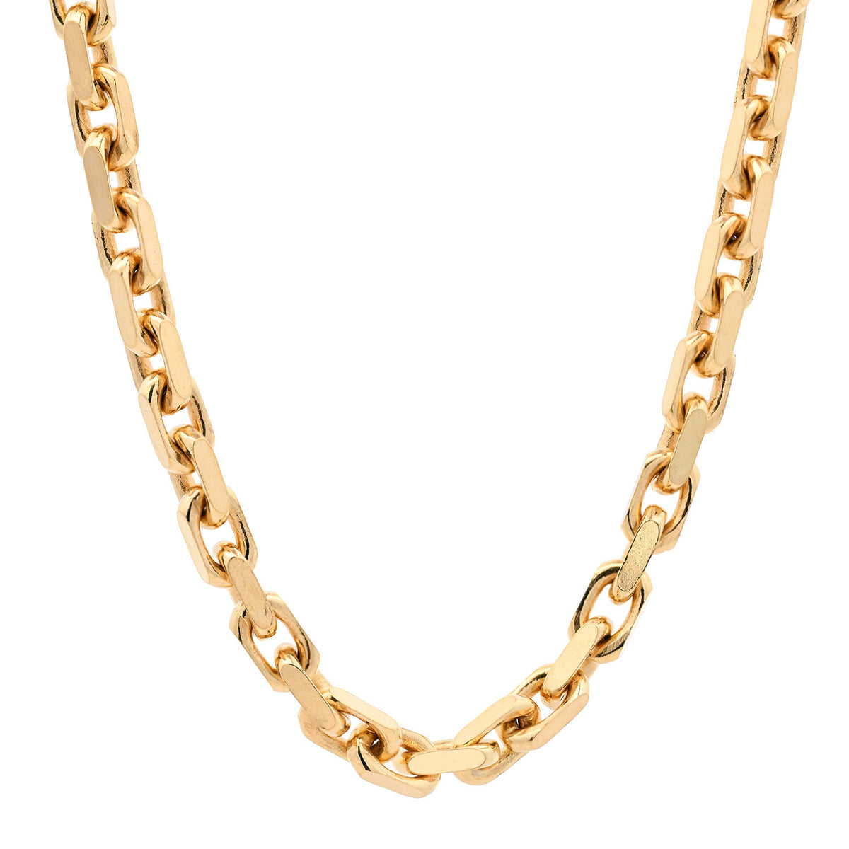 Goldkette Ankerkette diamantiert Halskette 3,0 mm 585 - 14 Karat Gold