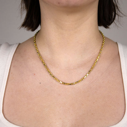 Goldkette Ankerkette diamantiert Halskette 3,0 mm 585 - 14 Karat Gold