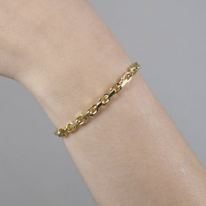 Goldarmband Ankerkette diamantiert Armkette  2,5 mm 333 - 8 Karat Gold