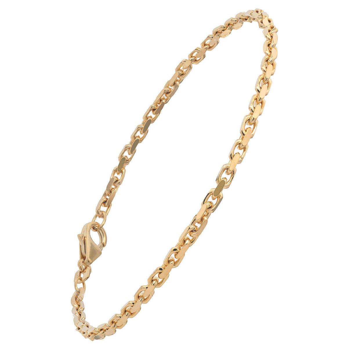Goldarmband Ankerkette diamantiert Armkette  2,5 mm 333 - 8 Karat Gold