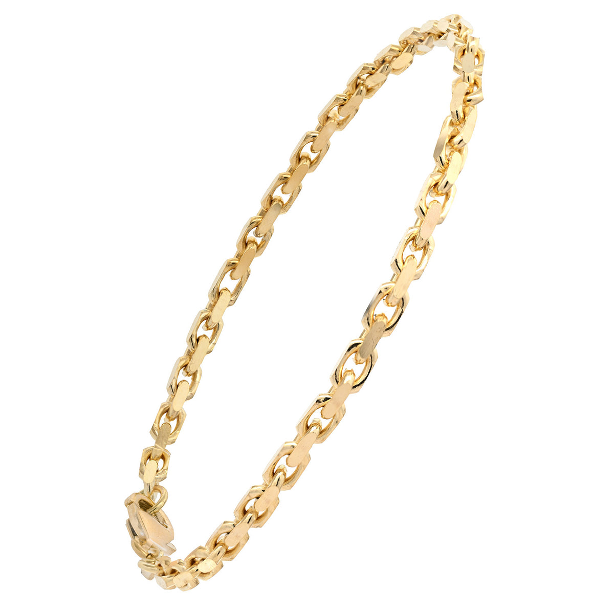 Goldarmband Ankerkette diamantiert Armkette  3,0 mm 333 - 8 Karat Gold