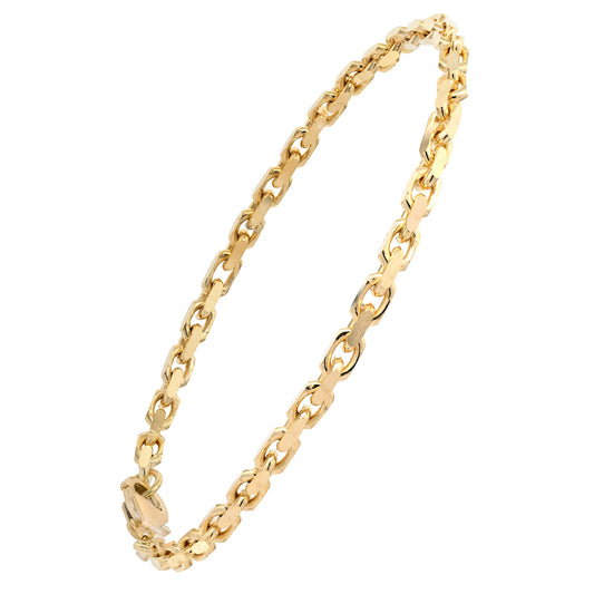 Goldarmband Ankerkette diamantiert Armkette  3,0 mm 333 - 8 Karat Gold