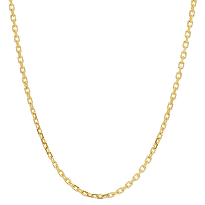 Goldkette Ankerkette diamantiert Halskette 0,8 mm - 585-14 Karat Gold