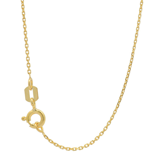 Goldkette Ankerkette diamantiert Halskette 0,8 mm - 585-14 Karat Gold