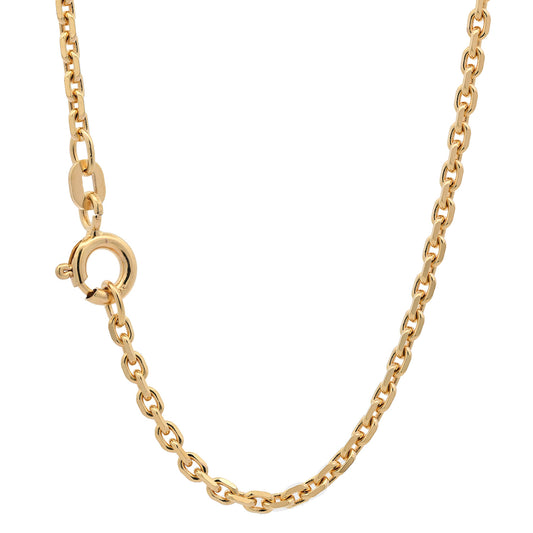 Goldkette Ankerkette diamantiert Halskette 1,6 mm - 585-14 Karat Gold