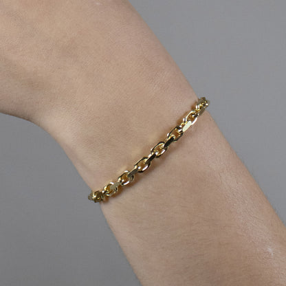 Goldarmband Ankerkette diamantiert Armkette  3,0 mm 585-14 Karat Gold