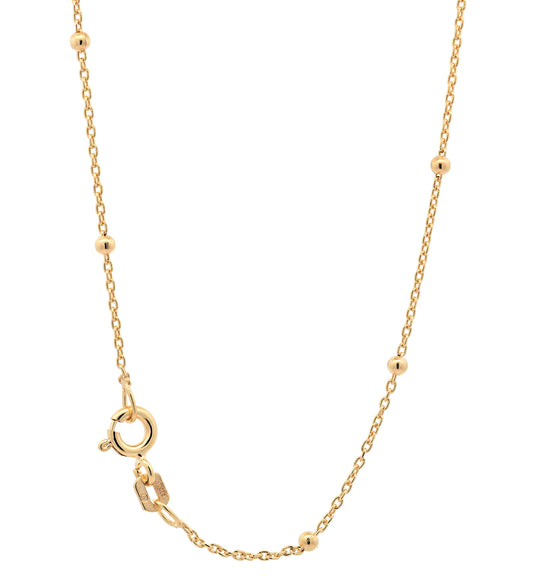 Goldkette Ankerkette mit Kügelchen Halskette 1,1 mm 333-8 Karat Gold