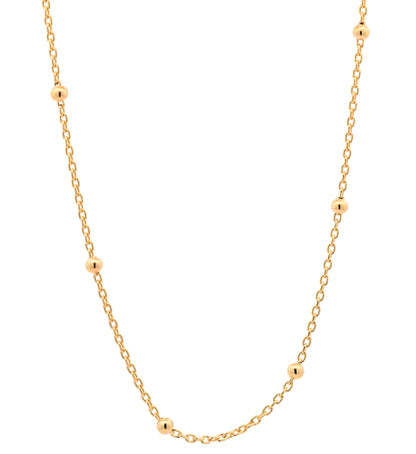 Goldkette Ankerkette mit Kügelchen Halskette 1,1 mm 333-8 Karat Gold