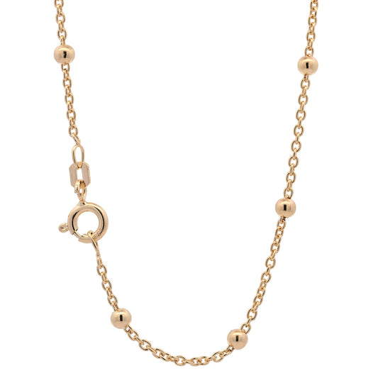 Goldkette Ankerkette mit Kügelchen Halskette 1,5 mm 333-8 Karat Gold