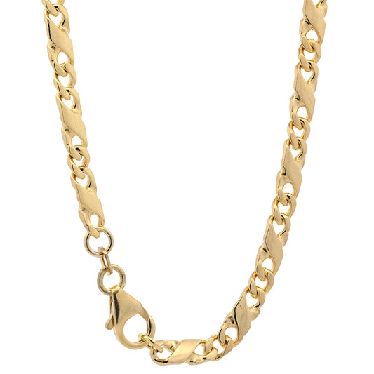 Goldkette Dollarkette Halskette Breite 4,0 mm massiv 333-8 Karat Gold