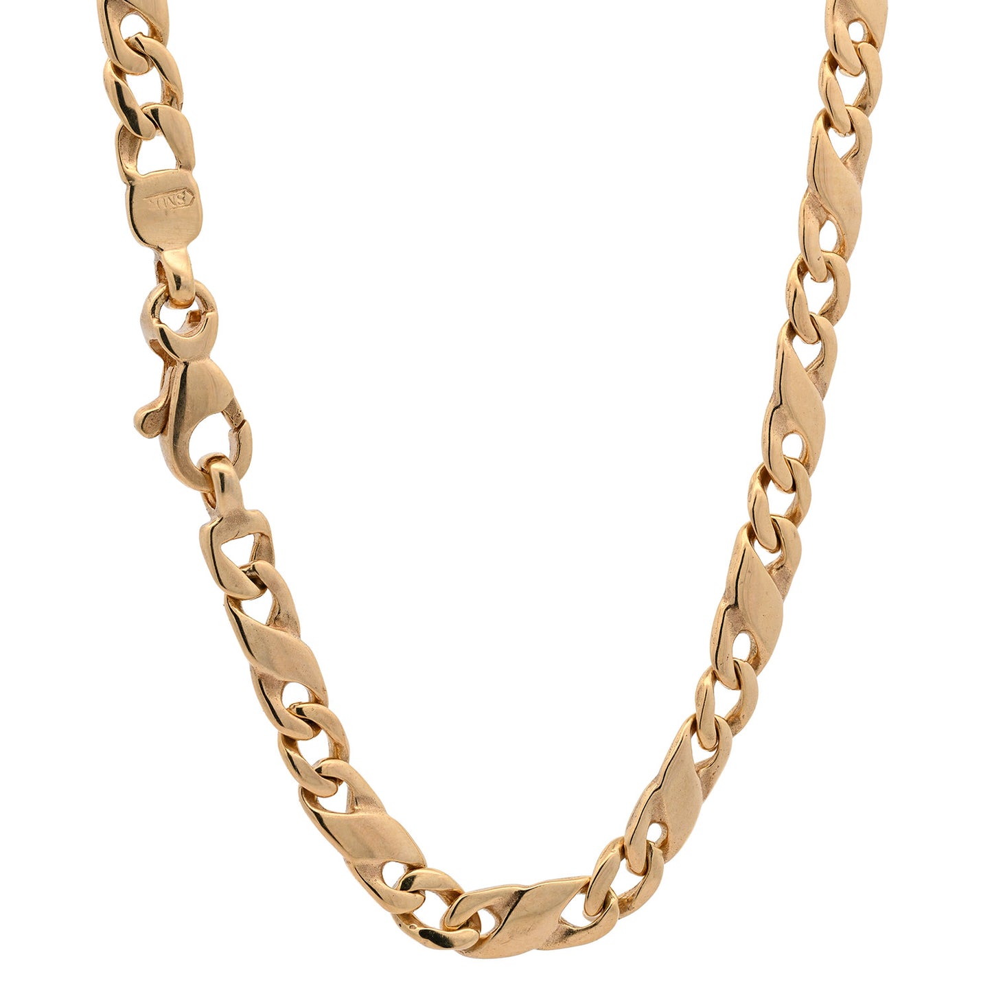 Goldkette Dollarkette Halskette Breite 3,2 mm massiv 585-14 Karat Gold