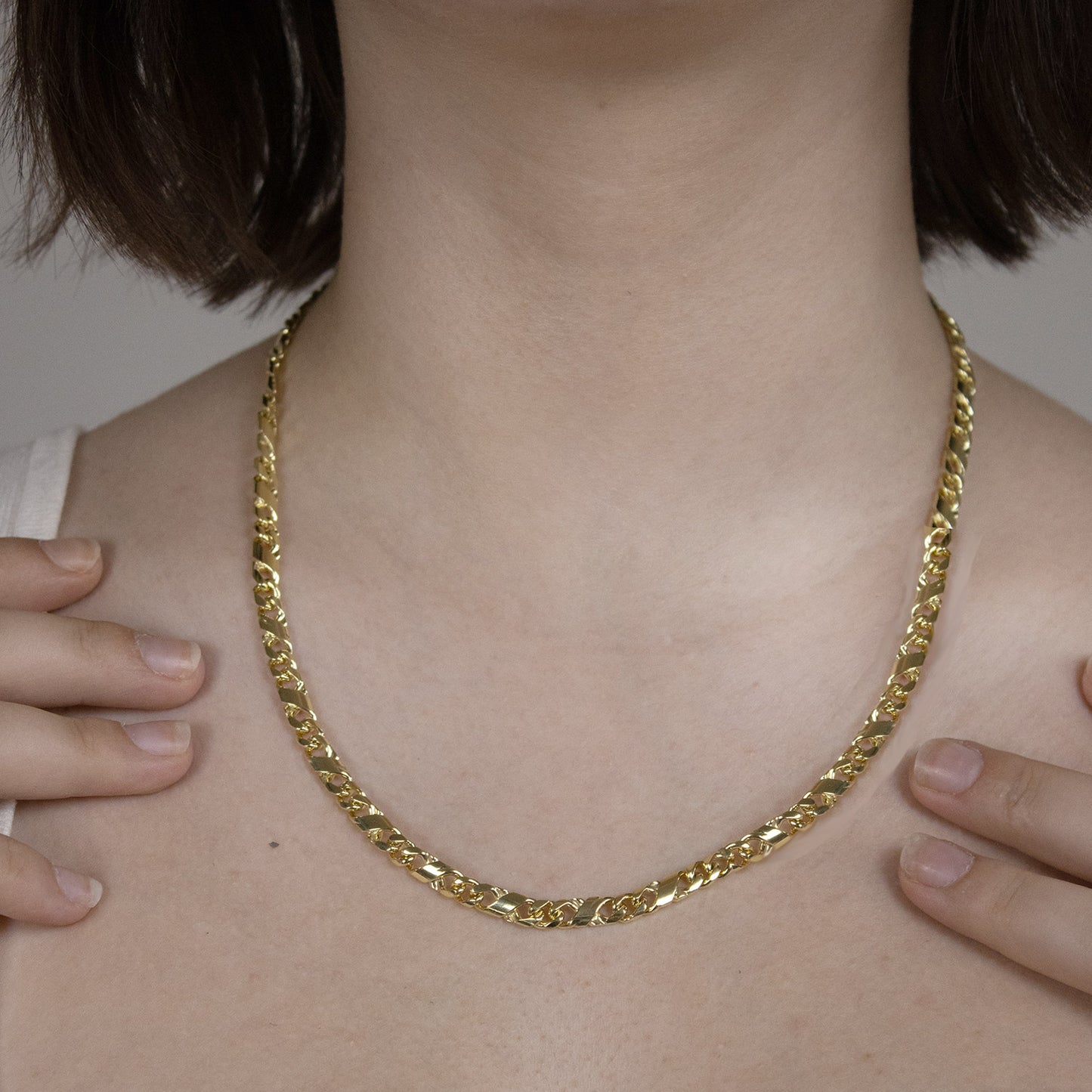 Goldkette Dollarkette Halskette Breite 3,2 mm massiv 585-14 Karat Gold
