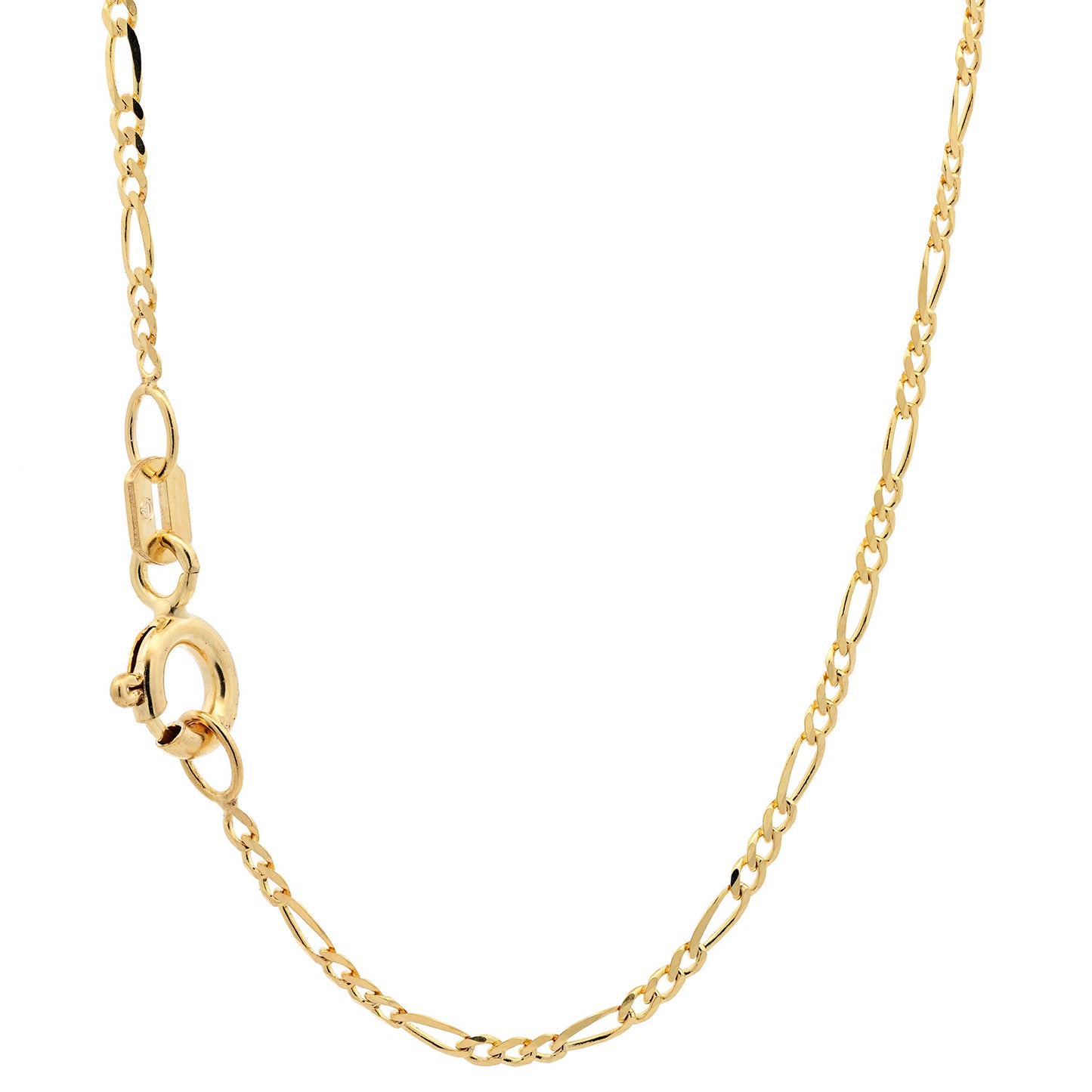 Goldkette Figarokette Halskette Breite 1,2mm massiv 333 - 8 Karat Gold