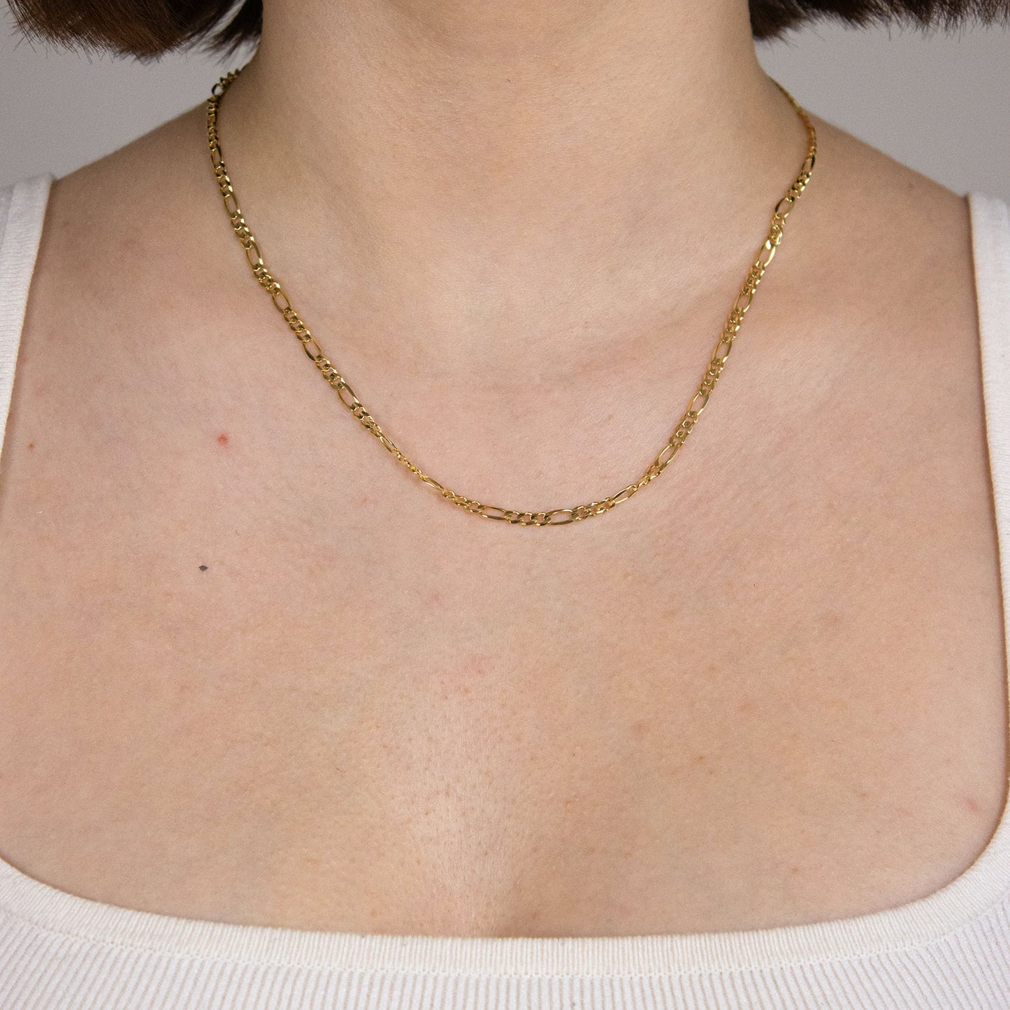 Goldkette Figarokette Halskette Breite 3,2mm massiv 333 - 8 Karat Gold