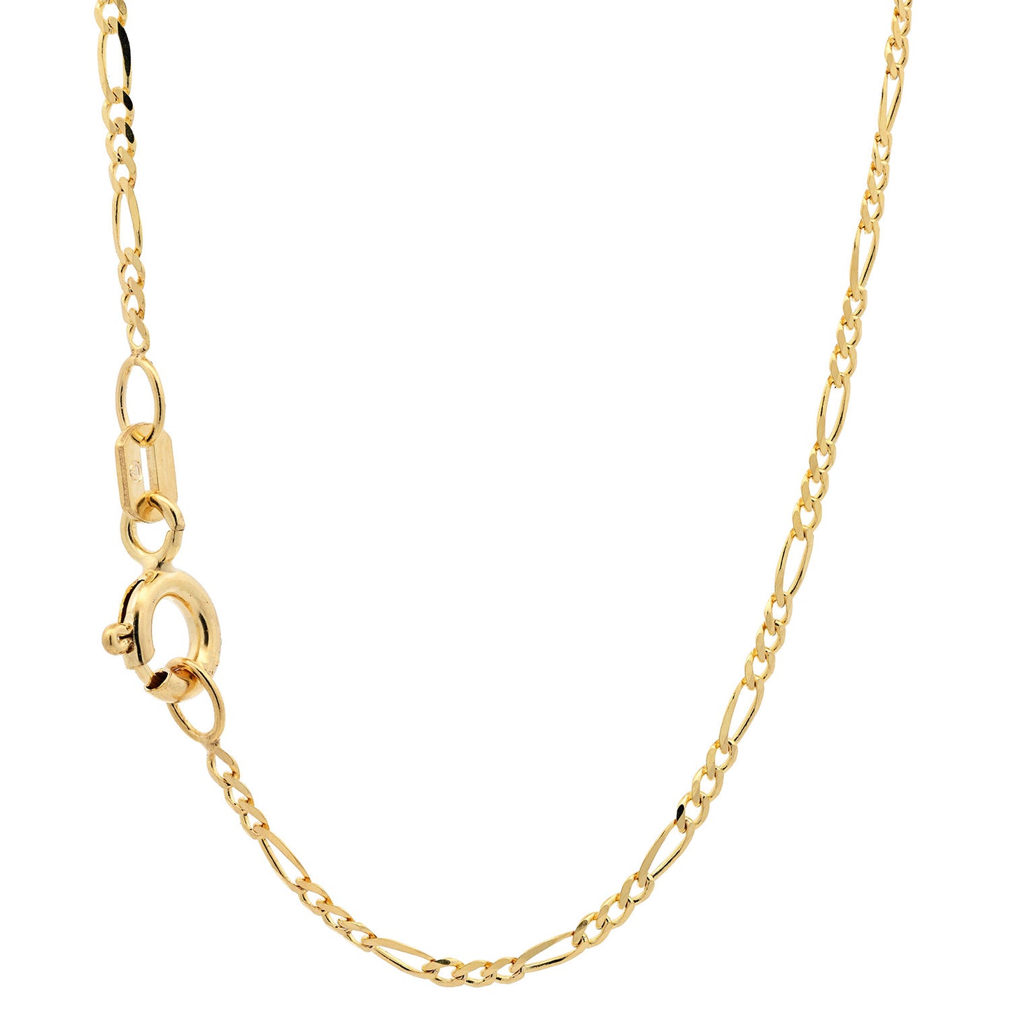 Goldkette Figarokette Halskette Breite 1,4 mm massiv 585-14 Karat Gold